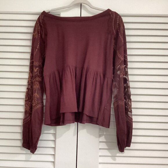 Free People Penny peplum embroidered top size XS - Picture 9 of 16
